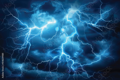 Summer storm bringing thunder, lightnings and rain.