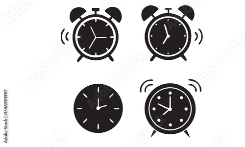 Time Icons Set Editable Stroke