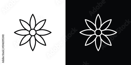 Gerbera icon in black. flat graphic vector icon
