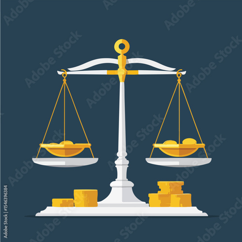 Financial Weighing Scale Icon