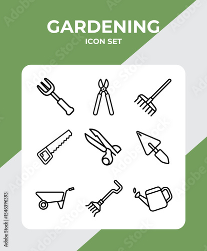 Gardening tools icon set, Gardening, Lawn Care, Lawn Mowing, Lawn Mower, Yard Work, Grass, Lawn, Sprinkler