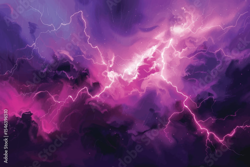 Electric Storm Energy Cosmic Nebula Light Show