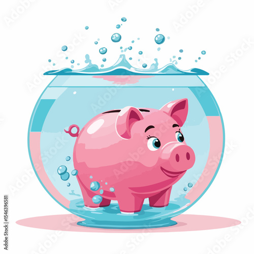  Drowning Savings Pig Icon