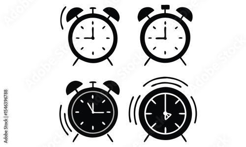 Time Icons Set Editable Stroke