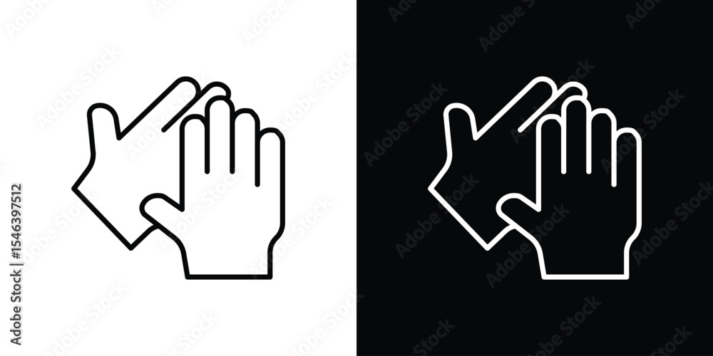 Obraz premium Glove icon in black. flat graphic vector icon