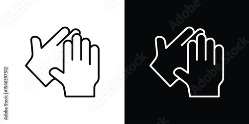 Glove icon in black. flat graphic vector icon