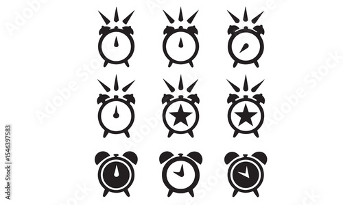Time Icons Set Editable Stroke
