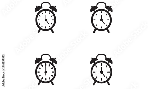 Time Icons Set Editable Stroke