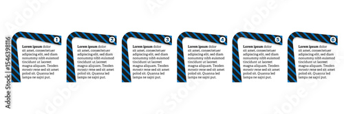 Very simply infographic design with 6 options or steps. Infographics for business concept.