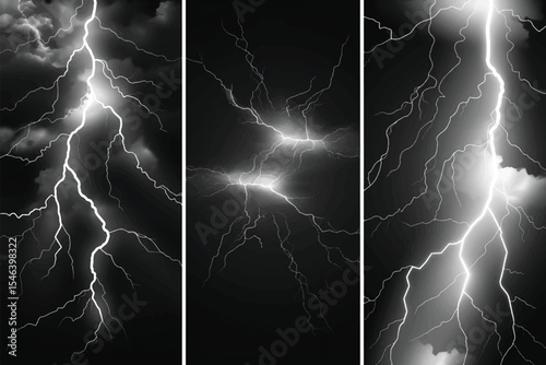 Summer storm bringing thunder, lightnings and rain.