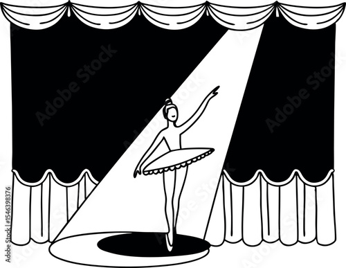 Elegant Ballet Dancer Silhouette