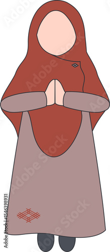 Faceless Moslem Girl