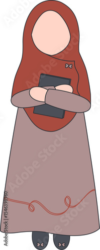 Faceless Moslem Girl
