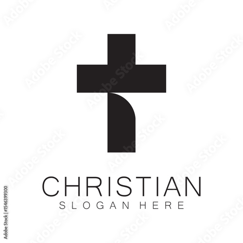 Christian Church logo creative Cross design vector