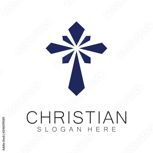Christian Church logo creative Cross design vector
