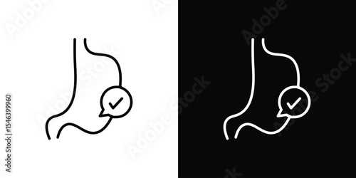 Good digestion icon in black. flat graphic vector icon