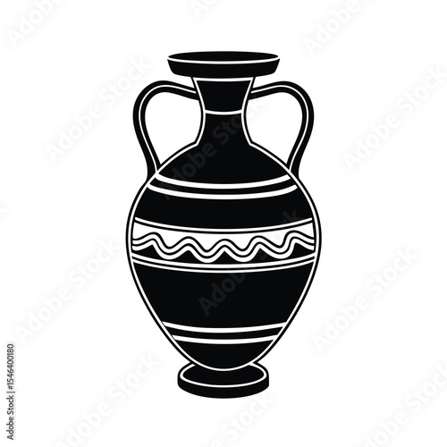 ancient greek amphora vase pottery vector