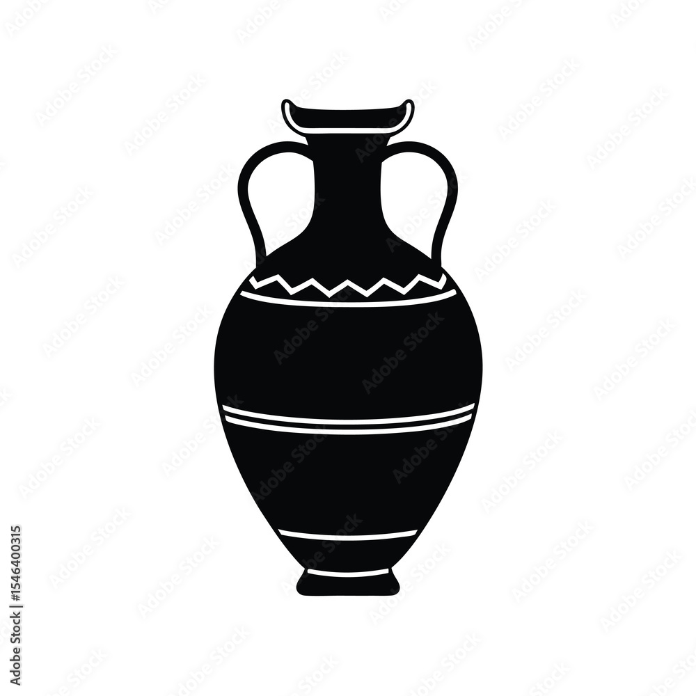 ancient greek amphora vase pottery vector ancient greek amphora vase pottery vector
