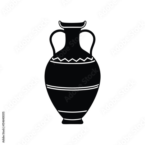 ancient greek amphora vase pottery vector