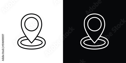 Gps icon in black. flat graphic vector icon