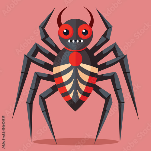 vector illustration of a spider