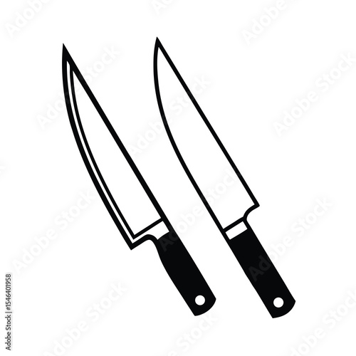 chef knife kitchen knife sharp knife vector