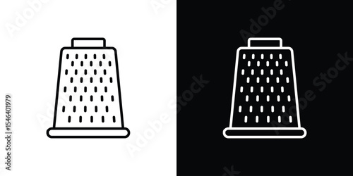 Grater icon in black. flat graphic vector icon