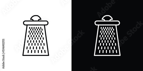 Grater icon in black. flat graphic vector icon