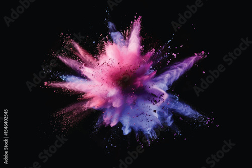 abstract powder splatted background,Freeze motion of color powder exploding/throwing color powder,color glitter texture on black background