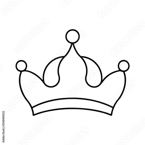 elegant princess tiara crown vector outline