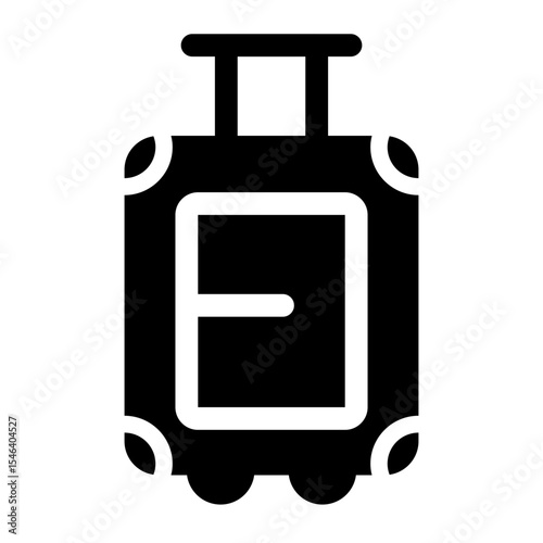 Rolling Suitcase Travel Icon