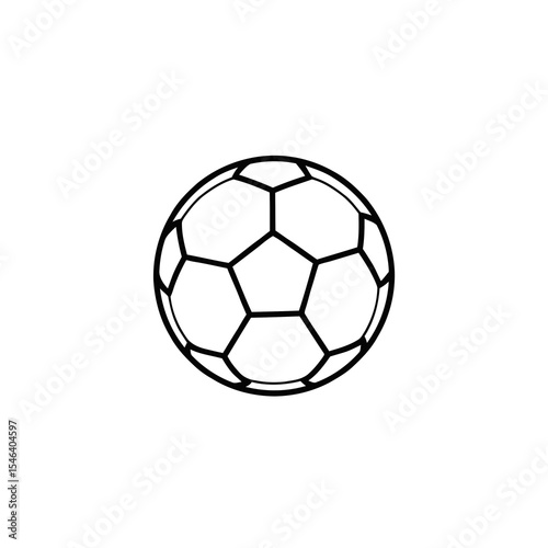 Simple black and white soccer ball illustration  