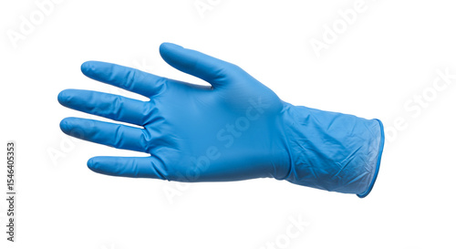 blue medical gloves isolated on white background
