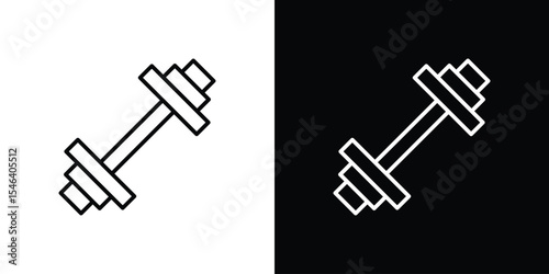 Gym icon in black. flat graphic vector icon