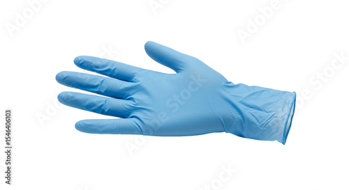 blue medical gloves isolated on white background