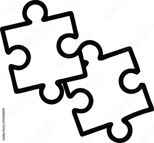 Puzzle icon Premium Vector