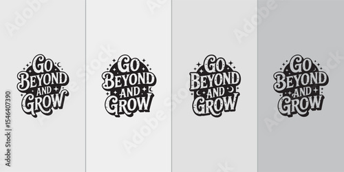 Handwritten Motivational Typography Poster – Positive Quote Wall Art Vector Design set