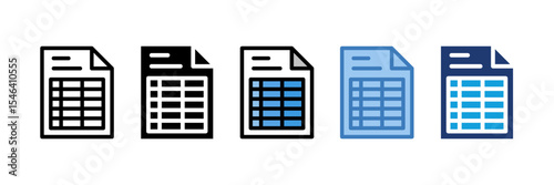 Spreadsheet Icon Element For Design