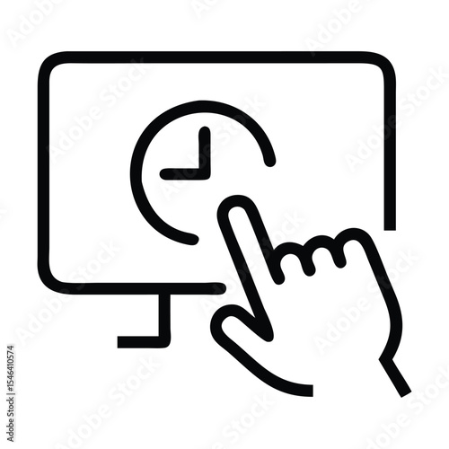 User experience Detailed Rounded Lineal icon time