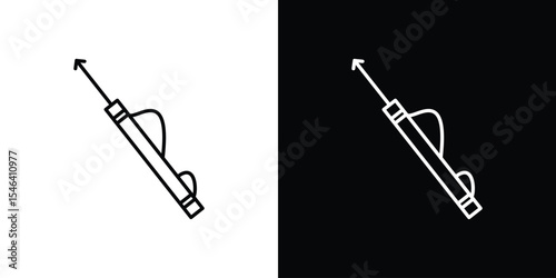 Harpoon icon in black. flat graphic vector icon
