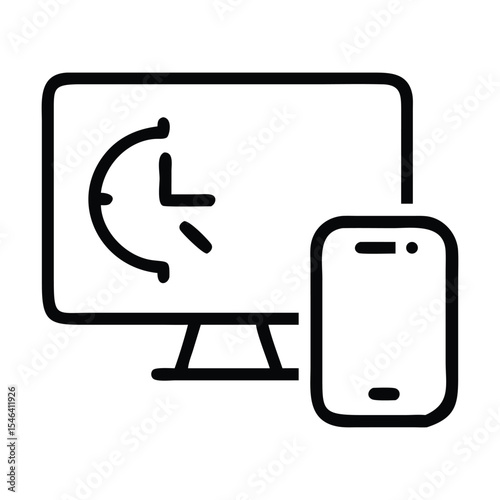 User experience Detailed Rounded Lineal icon time