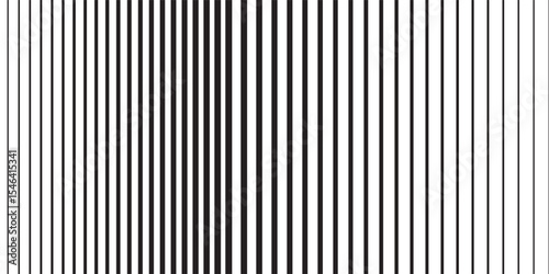 Thin line halftone gradient texture. Fading vertical stripe gradation background. Repeating wide pattern backdrop. Black parallel lines wallpaper for overlay, print, banner, poster. Vector eps10
