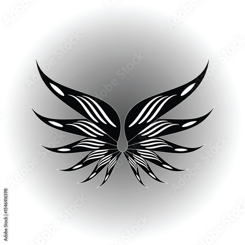 Wings vintage element frame in vector