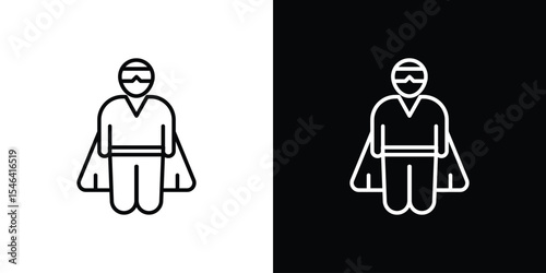 Hero icon in black. flat graphic vector icon