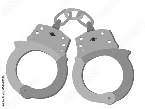Handcuffs on a white background.