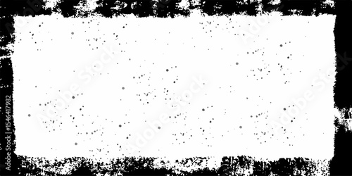 Frames in grunge style. Abstract rectangles with space for text The monochrome texture is old. Vintage worn pattern. The surface is covered with scratches.