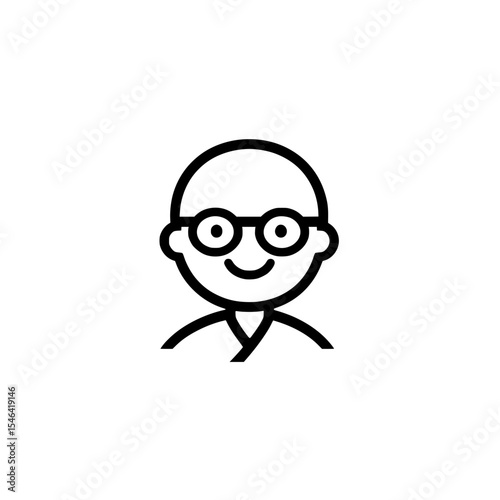 Religious monk figure icon