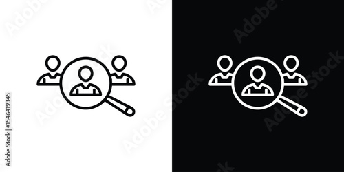 Hiring icon in black. flat graphic vector icon