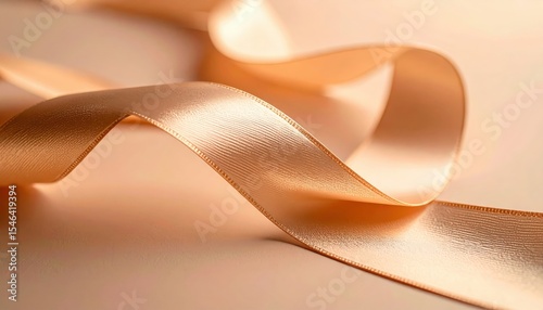 Elegant Peach Satin Ribbon Detail