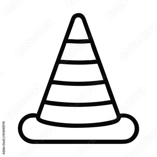 Vector design traffic cone icon style Premium Vector